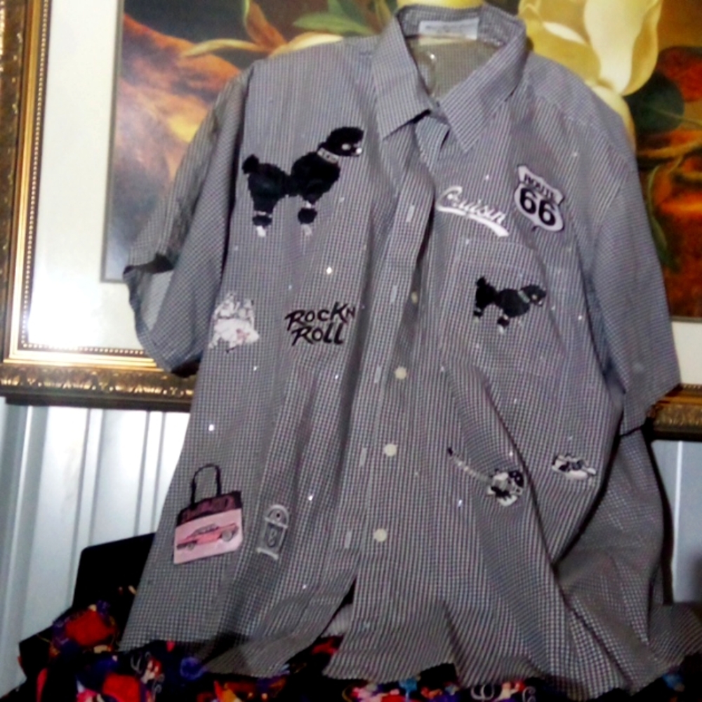 50 s button down shirt